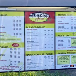 Locals Espresso - Menu