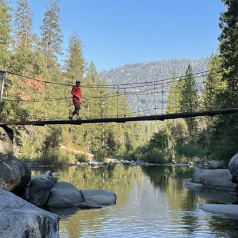 Swinging Bridge Trail - Walking across the swinging bridge (which we did one at a time) was my favorite experience. - Hiking Near Me - Fish Camp, California Swinging Bridge Trail - Walking across the swinging bridge (which we did one at a time) was my favorite experience. - Hiking Near Me - Fish Camp, California
