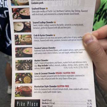 Pike Place Chowder - Menu - Seafood Near Me - Seattle, Washington Pike Place Chowder - Menu - Seafood Near Me - Seattle, Washington