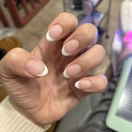 Builder gel French manicure