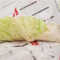 Jimmy John's - Who thinks this lettuce is ok when wrapping a sandwich?
