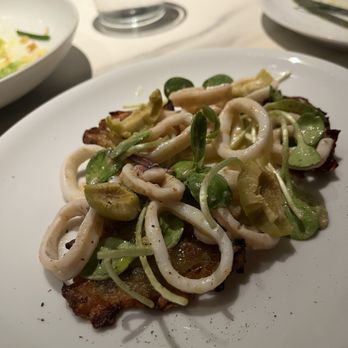 Chambers - Squid and sunchokes - New American Near Me - New York, New York Chambers - Squid and sunchokes - New American Near Me - New York, New York