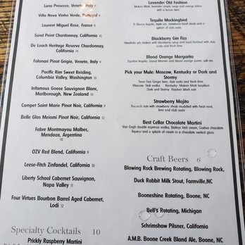The Best Cellar - Menu - New American Near Me - Blowing Rock, North Carolina The Best Cellar - Menu - New American Near Me - Blowing Rock, North Carolina