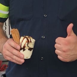 Churro and ice cream cup Churro and ice cream cup
