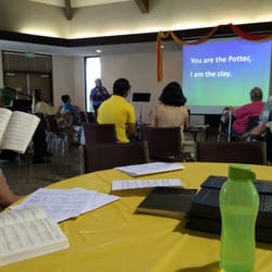 Wesley Church United Methodist - Pastor Karen leading song