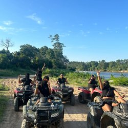 Houston TX ATV Rentals - Group enjoying a guided ATV ride just outside Houston, family-friendly off-road fun.