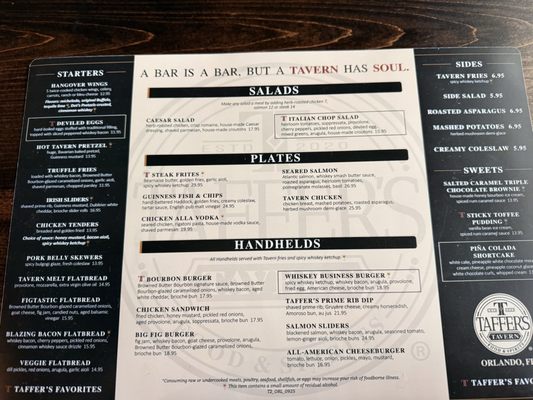 Menu photo 2 Taffer’s Tavern Orlando Orlando, FL