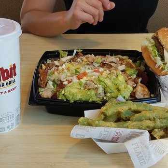 Habit Burger & Grill - Santa Barbara Cobb salad,green beans & teriyaki char burger - Burgers Near Me - Paramount, California Habit Burger & Grill - Santa Barbara Cobb salad,green beans & teriyaki char burger - Burgers Near Me - Paramount, California