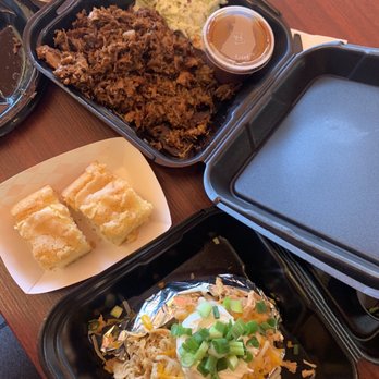 Texas Pit Bar-B-Que - Pulled Chicken Loaded Potato - Barbeque Near Me - Lake Forest, California Texas Pit Bar-B-Que - Pulled Chicken Loaded Potato - Barbeque Near Me - Lake Forest, California