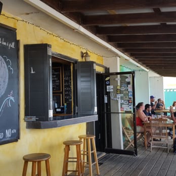 Boardriders - Front patio, advertising full moon parties - Caribbean Near Me - Luquillo, Puerto Rico