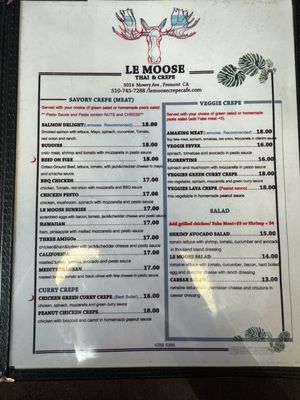 Menu photo 1 Le Moose Crepe Cafe Fremont, CA Menu photo 1 Le Moose Crepe Cafe Fremont, CA