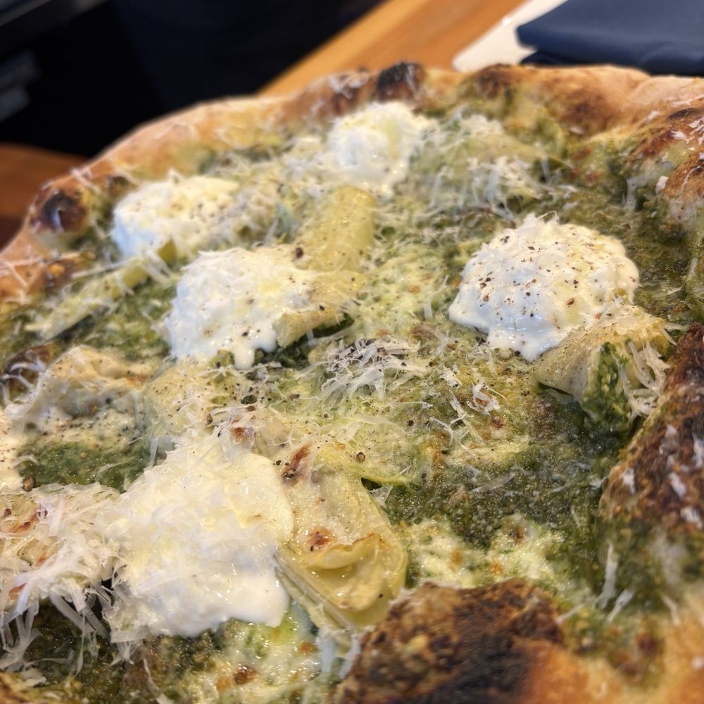 Hops And Fog Brewing - Lemon pesto artichoke pizza - Breweries Near Me - Pacific Grove, California Hops And Fog Brewing - Lemon pesto artichoke pizza - Breweries Near Me - Pacific Grove, California