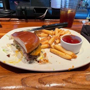 Outback Steakhouse - Original Outback Burger with Cheese!  Fantastic! A classic old Fashioned Burger. - Steakhouses Near Me - Ontario, California