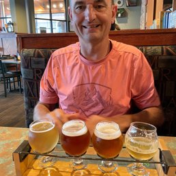 Flight of their beers. Flight of their beers.