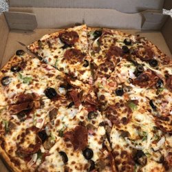 Papa Johns Pizza - Supreme! Thin Crust and WELL DONE!