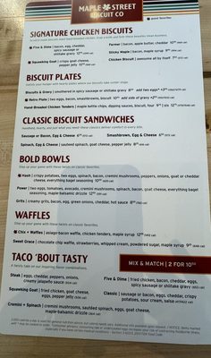 Menu photo 7 Maple Street Biscuit Company Mansfield, TX