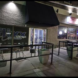 Flixx Lounge Omaha - Exterior - Little patio outside of the entrance right off the street/sidewalk