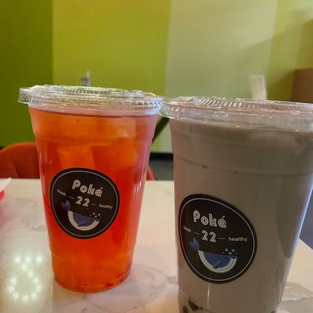 Poke 22 - Strawberry Fruit Bubble Tea & Taro Bubble Tea - Poke Near Me - Springfield Township, New Jersey Poke 22 - Strawberry Fruit Bubble Tea & Taro Bubble Tea - Poke Near Me - Springfield Township, New Jersey