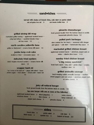 Menu photo 1 North Banks Restaurant & Raw Bar Corolla, NC