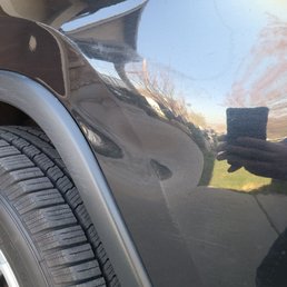 The dent that they said could not be fixed.