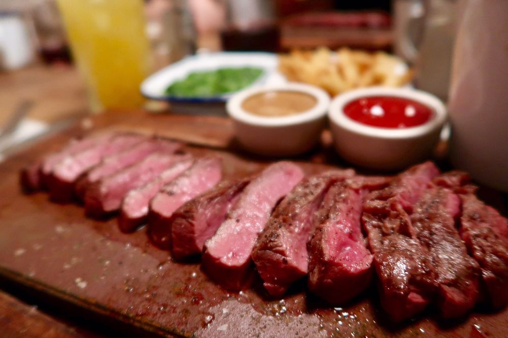 Photo of Flat Iron - London, United Kingdom. Medium Rare Flat Iron Steak.