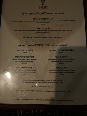 Menu photo 8 J. Dolan's Honolulu, HI Menu photo 8 J. Dolan's Honolulu, HI