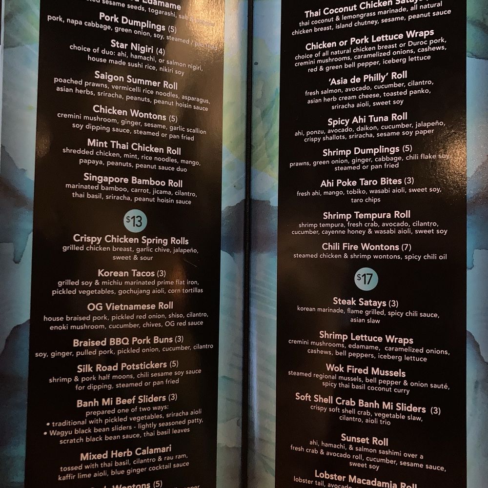 Starfish - Happy Hour Menu - Asian Fusion Near Me - Newport Beach, California Starfish - Happy Hour Menu - Asian Fusion Near Me - Newport Beach, California