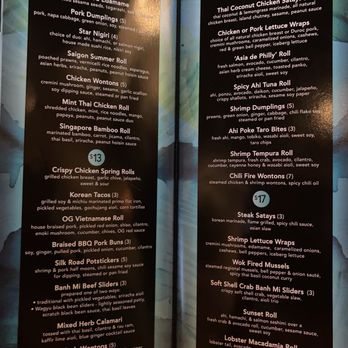 Starfish - Happy Hour Menu - Asian Fusion Near Me - Newport Beach, California