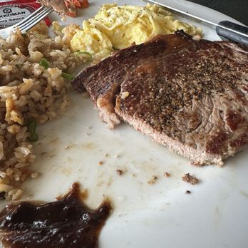 Moke's Bread & Breakfast - Ribeye steak with fried rice n scrambled egg - Breakfast & Brunch Near Me - Kailua, Hawaii Moke's Bread & Breakfast - Ribeye steak with fried rice n scrambled egg - Breakfast & Brunch Near Me - Kailua, Hawaii