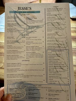 Menu photo 1 Jesse's On the Bay Gulf Shores, AL