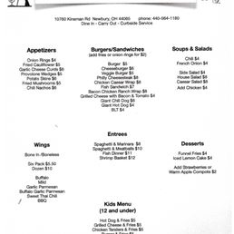 Madrick's Tavern Menu