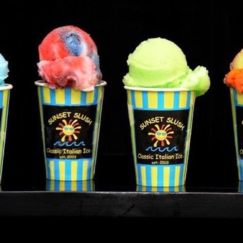 Sunset Slush of Sunset Beach - three different flavors of ice cream - Ice Cream & Frozen Yogurt Near Me - Sunset Beach, North Carolina Sunset Slush of Sunset Beach - three different flavors of ice cream - Ice Cream & Frozen Yogurt Near Me - Sunset Beach, North Carolina