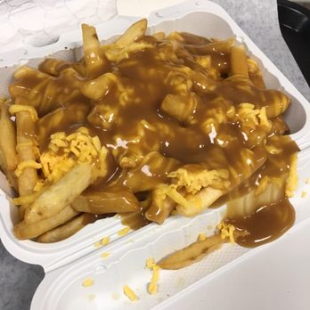 Kathy's Grill - Poutine with cheddar cheese. So much cheese and gravy - Burgers Near Me - Scarborough, Ontario