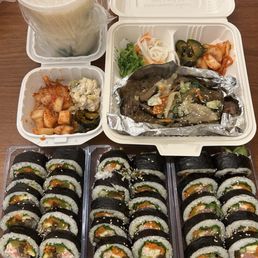 Regular Kimbap, Spam Kimbap, and Bulgolgi Kimbap Tteokguk - Ricecake Soup (No Spicy) Jap Chae (No Spicy / Spicy) Banchan to boot! Regular Kimbap, Spam Kimbap, and Bulgolgi Kimbap Tteokguk - Ricecake Soup (No Spicy) Jap Chae (No Spicy / Spicy) Banchan to boot!