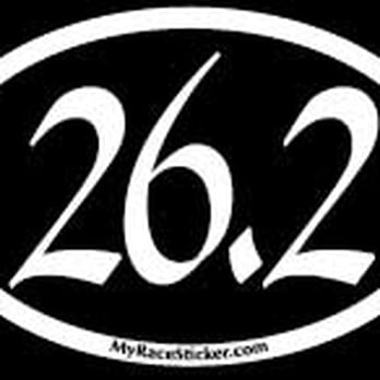 MyRaceSticker.com - The sticker that started it all, the small white cut vinyl 26.2 marathon sticker. - Outdoor Gear Near Me - Ludington, Michigan MyRaceSticker.com - The sticker that started it all, the small white cut vinyl 26.2 marathon sticker. - Outdoor Gear Near Me - Ludington, Michigan