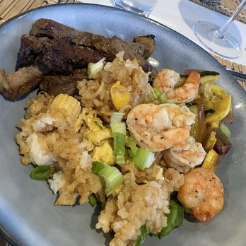 The Jenesis House - Overcooked surf and turf fried rice. - Hotels Near Me - Sedona, Arizona