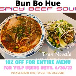 Pho Tampa - Showcase is our specialty Spicy Beef Soup (BUN BO HUE).