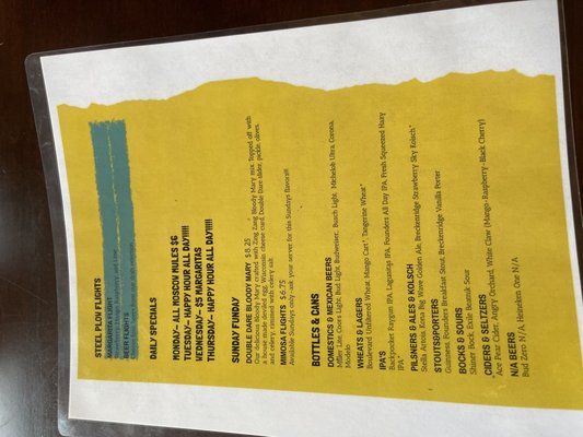 Menu photo 6 Steel Plow Davenport, IA