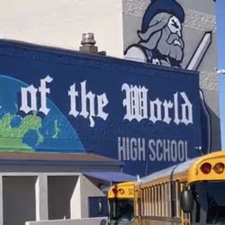 Rim of the World High School - The front of the campus (2023)