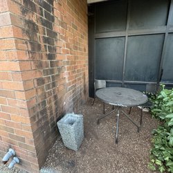 QFC - Greeted by their lovely little smoking nook.