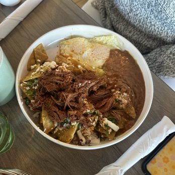 Casa Mia - Chilaquiles verdes with birria - Breakfast & Brunch Near Me - Mountain View, California Casa Mia - Chilaquiles verdes with birria - Breakfast & Brunch Near Me - Mountain View, California