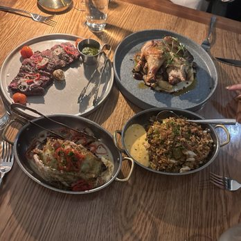 Credence - Heritage Half-Chicken, Heirloom Crab Rice, Hearth Roast Cabbage, - New American Near Me - Houston, Texas Credence - Heritage Half-Chicken, Heirloom Crab Rice, Hearth Roast Cabbage, - New American Near Me - Houston, Texas