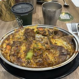 Baked beef tongue rice