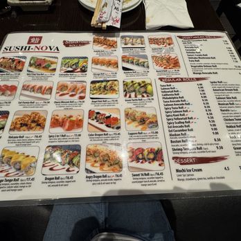 Sushi Nova - picture menu - Sushi Bars Near Me - Westmont, Illinois