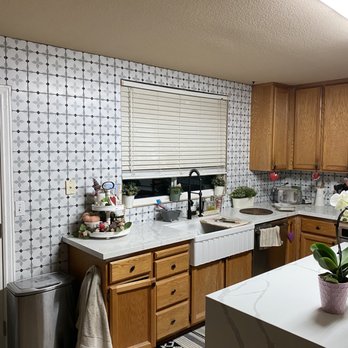 Remodel Interiors - New quartz countertops and tile wall - General Contractors Near Me - Roseville, California Remodel Interiors - New quartz countertops and tile wall - General Contractors Near Me - Roseville, California