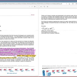 AAA - Letter stating why my insurance premiums went up twice in 6 months