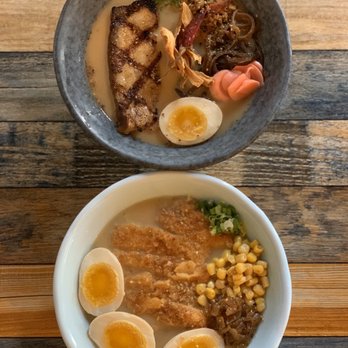 Bansho Ramen - Bansho Ultimate Ramen (top) and Onion Tonkotsu - Ramen Near Me - Berkeley, California