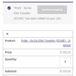 Cost of scooter 11/22/22. Day we spoke to them to purchase the scooter.