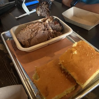 Mighty Quinn's Barbeque - Brisket with corn bread - Barbeque Near Me - New York, New York
