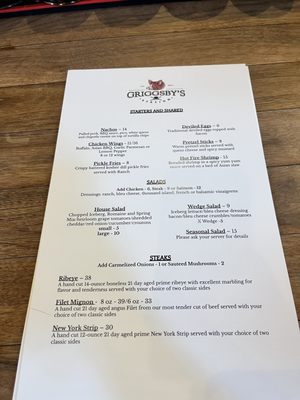 Menu photo 2 Griggsby's Station Greenfield, IN